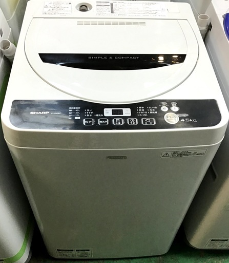 【送料無料・設置無料サービス有り】洗濯機 SHARP ES-G45RC-W 中古