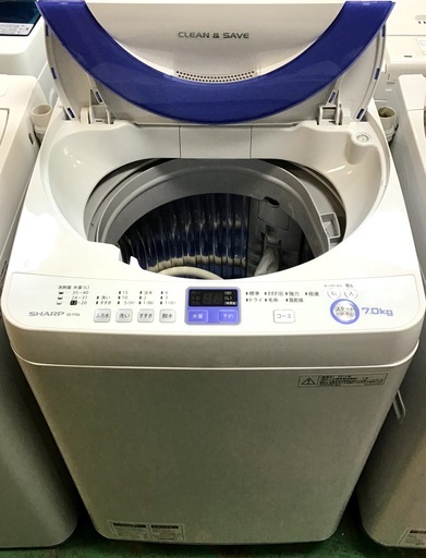 【送料無料・設置無料サービス有り】洗濯機  SHARP ES-T706-A 中古