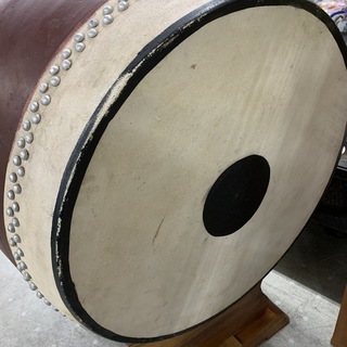 ☆来店限定☆民芸 和楽器 面69cm 長胴太鼓 祭り/イベント等に！