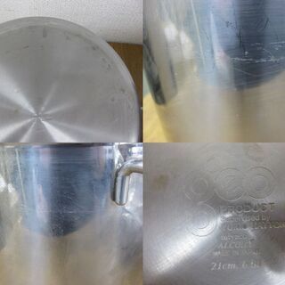 geo PRODUCT ジオプロダクト YUKIO HATTORI パスタポット 21cm ＆ 両手鍋 16cm ＆ 片手鍋 14cm まとめてセット 蓋付き