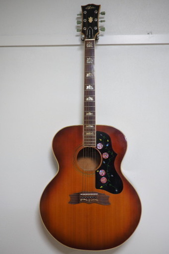 売約済【ビンテージ guitar】Aria アコースティックギター / ハミングバード スーパージャンボ / Gibson J-200 model
