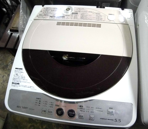 札幌 5.5Kg 2009年製 洗濯機 シャープ ES-FG55J 新生活 単身 一人暮らし