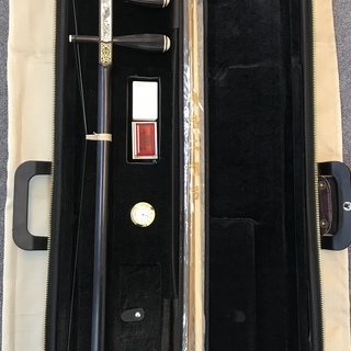 【新品・送料込・返品可】二胡 精品黒檀（高級黒檀）※弓・松脂・ハードケース付き！