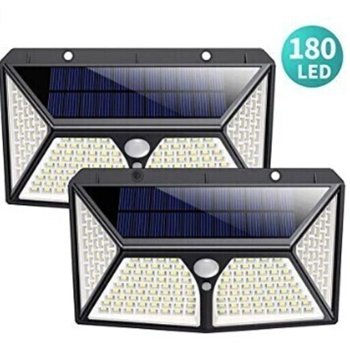 【驚異の電気代ゼロ！】センサーライト 屋外  180LED 4面発光