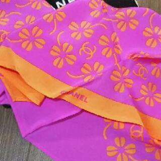 CHANEL/シャネル◇ビビットピンク♪シルクストール/リボン◇未使用品