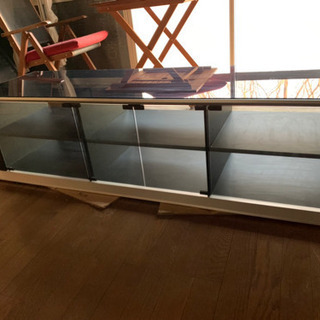 ガラスのテレビボード 大型TV  