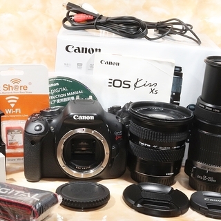 ★極上美品＆スマホ転送＆自撮り★キヤノン kiss x5 ダブルレンズセット