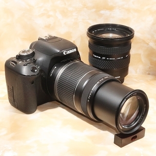 ★極上美品＆スマホ転送＆自撮り★キヤノン kiss x5 ダブルレンズセット
