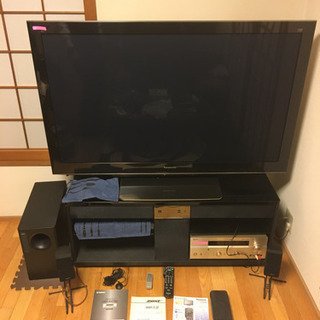 【おまけ付き】プラズマテレビ、アンプ、スピーカー×2、ウーファー...