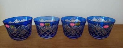 新品 手作り切子 グラス４つ