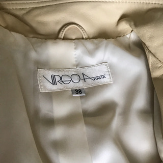 新品 レザージャケット 革ジャン ラム 本革 オフホワイト アイボリー