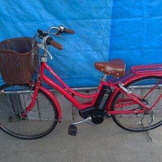 電動アシスト自転車 ブリジストン アシスタ POLKU26インチ 3速 LEDライト レッド