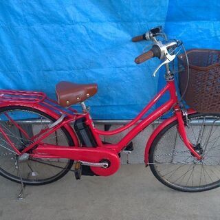 電動アシスト自転車 ブリジストン アシスタ POLKU26インチ 3速 LEDライト レッド