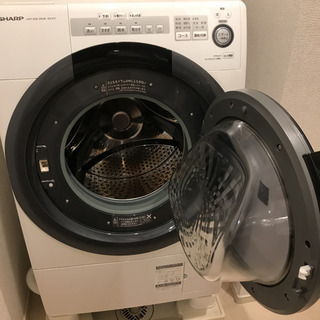 シャープ SHARP コンパクトドラム 右開き ES-S7C-WR 洗濯・脱水容量7