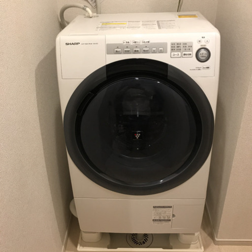 シャープドラム式洗濯機ES-S7C-WR 洗濯・脱水容量7㎏/乾燥容量3.5kg