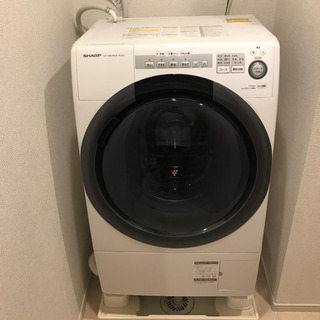 シャープドラム式洗濯機ES-S7C-WR 洗濯・脱水容量7㎏/乾...