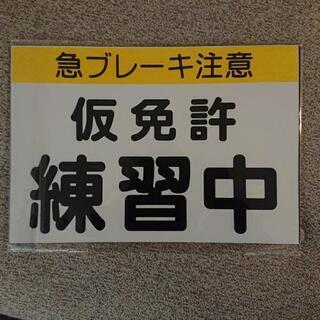 仮免ステッカー マグネット 2枚