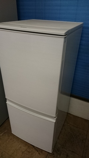 シャープ（SHARP ）2017年製　2ドア冷凍冷蔵庫　つけかえどっちもドア SJ-14C-W 　美品　まとめてお買い得！！