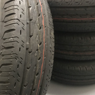 値下げ‼️N-VANホンダ純正ホイールキャップ付145/80R12 新車外し バリ山イボあり識別線あり 純正ナット付