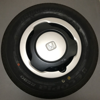 値下げ‼️N-VANホンダ純正ホイールキャップ付145/80R12 新車外し バリ山イボあり識別線あり 純正ナット付