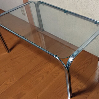 格安 ◆ ガラス テーブル　サイズ(約)：59.3㎝×82㎝×高...