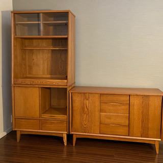 ★美品 22.5万円★ unico SIGNE キッチンボード & キャビネット / ウニコ シグネ 食器棚