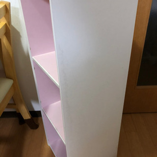 カラーボックス3段（ピンク）