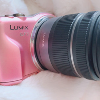 【最終値下げ！！】小さな一眼レフ 女性向け Lumix GF3 可愛いピンク色 セット 一式 安心のバッテリー2つ！！