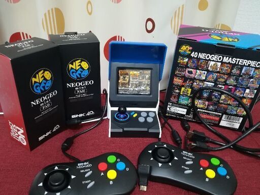 ネオジオミニ(インターナショナル版)　コントローラー2つ　hdmi　ミニhdmi変換プラグ
