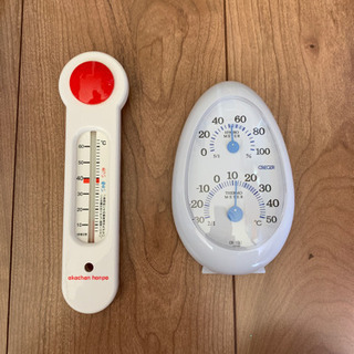 温度計&湿度計とお湯の温度計