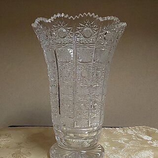 クリスタル　ボヘミアングラス花瓶