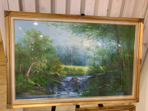 購入30万円！風景画 油彩 油絵 肉筆 作家物 高級額縁付き！美術品 骨董品