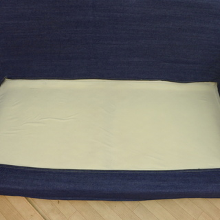 無印良品 MUJI ワイドアーム 2シーター ソファ ヘッドレスト付き デニム 羽ポケットコイル 2人掛け ダウンフェザー 北欧 シンプルモダン 和