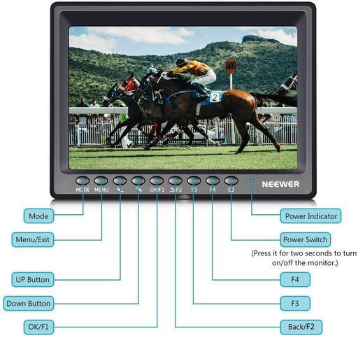 オマケ付【4K対応】カメラ用の7インチモニター＆別売り三口チャージャー＆電池セット