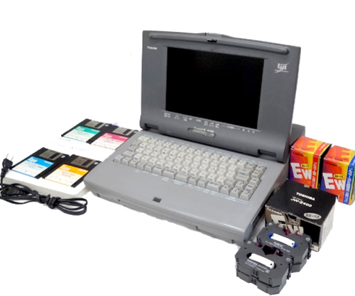 使用感少なめ★東芝 ワープロ ルポ JW-F300 付属FD・リボンカセット多数有/黒 カラー/黒印字OK　札幌 豊平区 アウトレットモノハウス平岸店