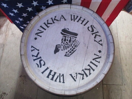 レア物 ニッカウイスキーの樽 高さ約75㎝／空樽・酒樽・NIKKA