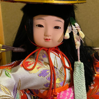 かわいい藤娘　日本人形