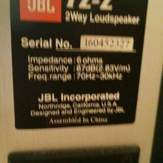スピーカー　JBL　TZ-2
