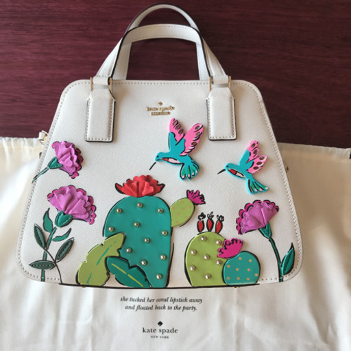 ケイトスペード 白 ハチドリ サボテン Tf 渋谷のバッグ ハンドバッグ の中古あげます 譲ります ジモティーで不用品の処分