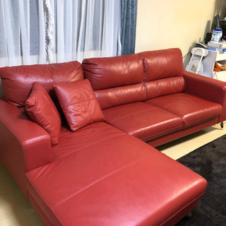 3人掛け ソファー 赤 レッド クッション付き | taistealwhisky.com