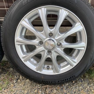 【値下げ☆】バリ山!! 美品 14インチ ホイール タイヤ 4本  BRIDGESTONE　BRIZACK　VRX 155/65R14 14 4.5J 100 4穴　日産デイズルークス　スズキパレット　ホンダNBOX他　軽自動車全車に！