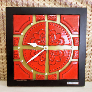 南12条店 ユンハンス Junghans 木製フレーム 陶器壁時計 掛け時計 ドイツ製