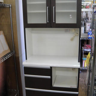 2ドアキッチンボード レンジボード 食器棚 食器収納 家電ボード