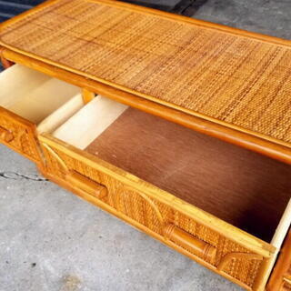 ラタン家具 籐チェスト アジアン家具 収納 籐家具 1200×460×600 天然素材