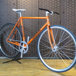 ■BRIDGESTONE ブリヂストン ピスト シングルスピード オレンジ クロモリ 公道走行不可 自転車 札幌発