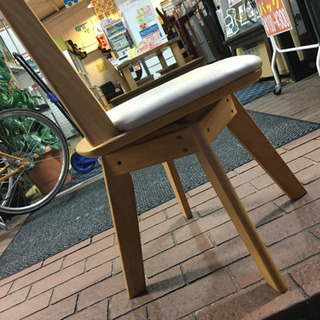 ナフコ TWO ONE STLYE 購入 バタフライ式ダイニング3点セット アッシュ材 回転椅子 ナフコ TWO ONE STLYE 購入 バタフライ式ダイニング3点セット アッシュ