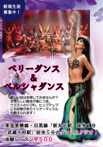 ベリーダンス ペルシャダンス教室studiodarya スタジオダリア 新丸子 武蔵小杉 Parvane 新丸子のベリーダンス の生徒募集 教室 スクールの広告掲示板 ジモティー