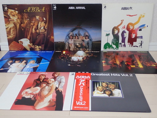 ABBA / アバ　名盤　オリジナルLP６枚（3作目～ラスト8作目）＋ベスト２枚（１枚帯付き）　オール日本盤　美盤