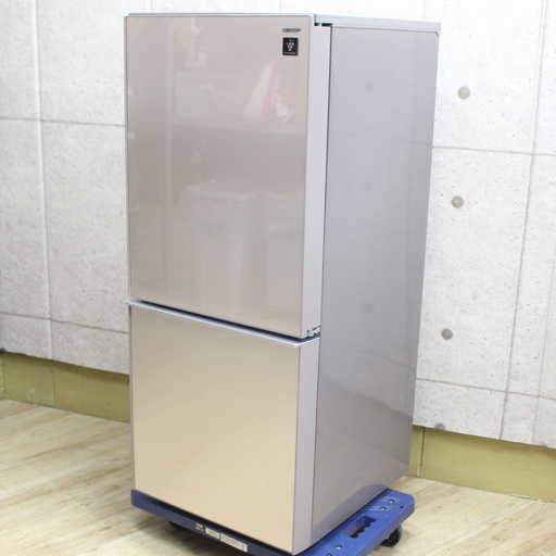 R462)シャープ SHARP 2ドア冷凍冷蔵庫 SJ-GD14C-C つけかえどっちもドア メタリックシルバー プラズマクラスター搭載