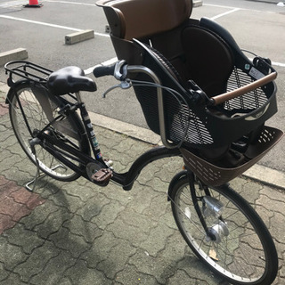 プチママンDX ブラウン　3人乗り対応自転車　幼児乗せ